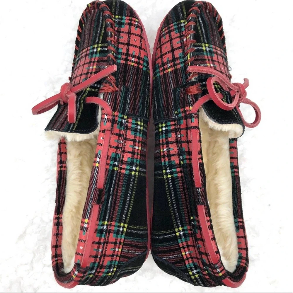 J Crew Crewcuts Stewart Tartan Moccasin Slippers